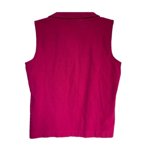 Karen Scott Pink Collared Closed Vest - Picture 2 of 3